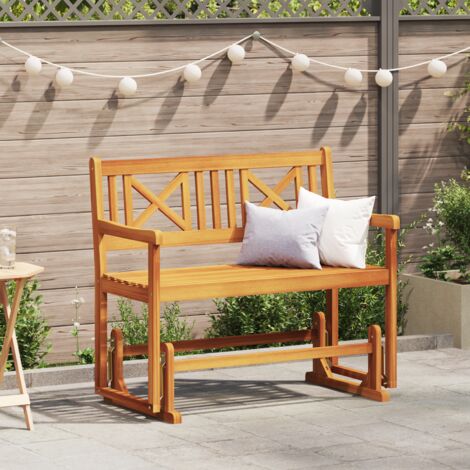 Banc basculant de jardin 2 places 110x59x97 cm Bois massif Acacia vidaXL (1/5)