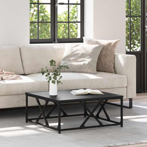 vidaXL  Coffee Table  Black Oak 70 x 70 x 30 cm Engineered Wood