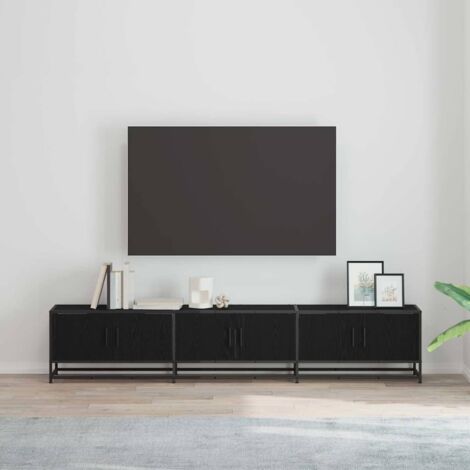 vidaXL TV Units 210 x 35 x 41 cm Black Oak Engineered wood (1/5)