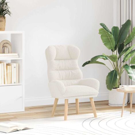 vidaXL  Armchair  Cream 69 x 74 x 93 cm Sherpa Fabric