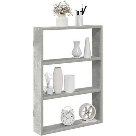 Étagère murale gris béton 43x9x60 cm bois d'ingénierie vidaXL (1/5)