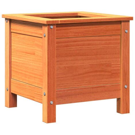 vidaXL  Garden Planter  Wax Brown 40 x 40 x 39 cm Solid Pine Wood (1/5)