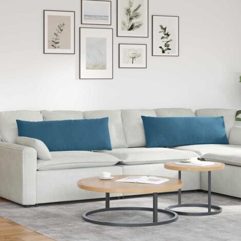 vidaXL Sofa Pillows 2 pcs Blue 120 x 40 cm Corduroy Fabric (1/5)