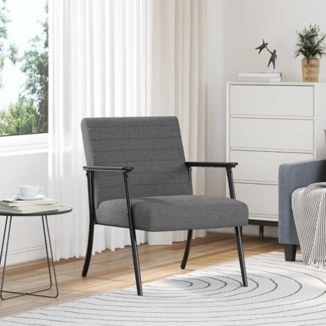 vidaXL Armchair Dark Grey 59 x 75 x 78 cm Fabric (1/5)