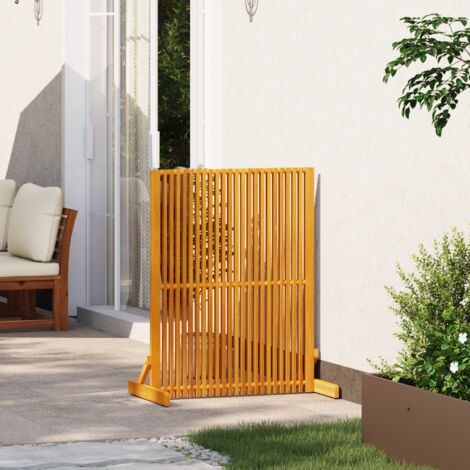 Vidaxl – Cloison amovible en bois d'acacia massif 79.5 x 50 x 110 cm – Design pliant moderne – Résistant aux intempéries – Pour intérieur et extérieur