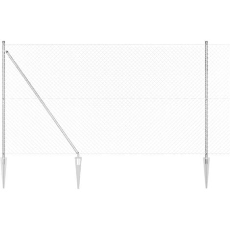 vidaXL Welded Wire Fence with Spikes 10 x 1.6 m (W x H)