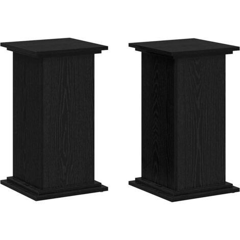 Support de Plante Chêne noir 33 x 33 x 60 cm Bois d'ingénierie vidaXL