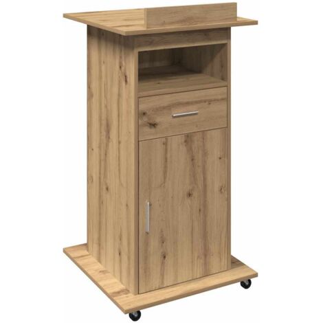 Podium chêne artisanal 55 x 55 x 107 cm Bois d'ingénierie vidaXL