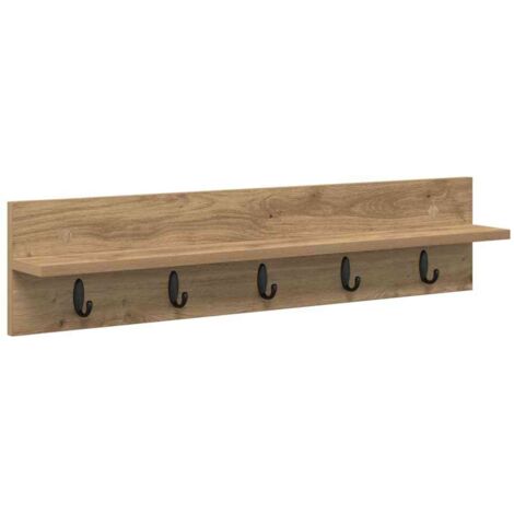 vidaXL Wall-Mounted Coat Rack Wall-Mounted Artisan Oak Engineered wood (1/5)