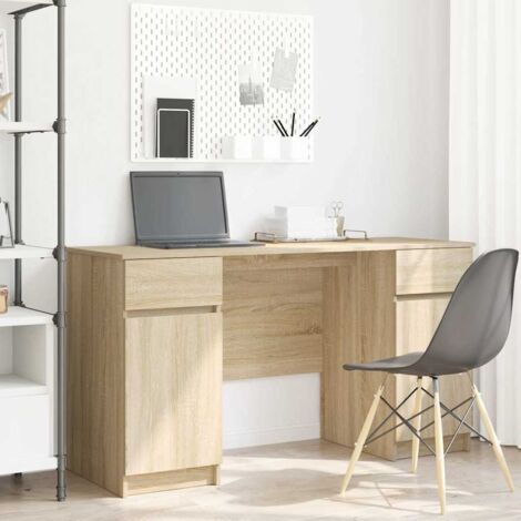 Bureau Chêne sonoma 140 x 49 x 76 cm Bois d'ingénierie vidaXL