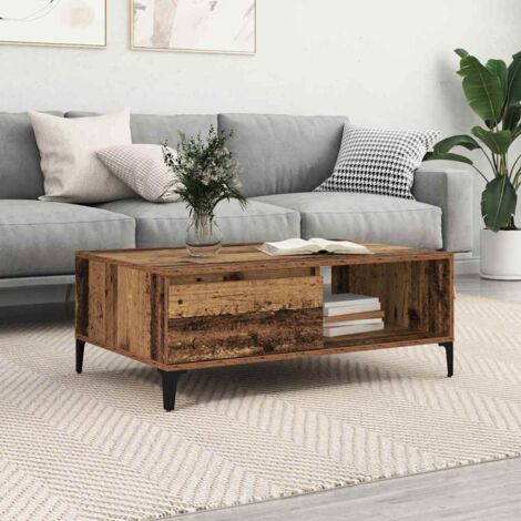 Table basse Bois ancien 90 x 60 x 35 cm Bois d'ingénierie vidaXL