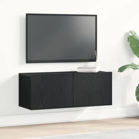 Meuble TV 2 pcs Chêne noir 80 x 30 x 30 cm Bois d'ingénierie vidaXL