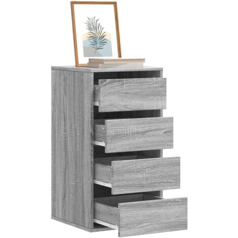 Commode d'angle sonoma gris 40x41x76 cm bois d'ingénierie vidaXL