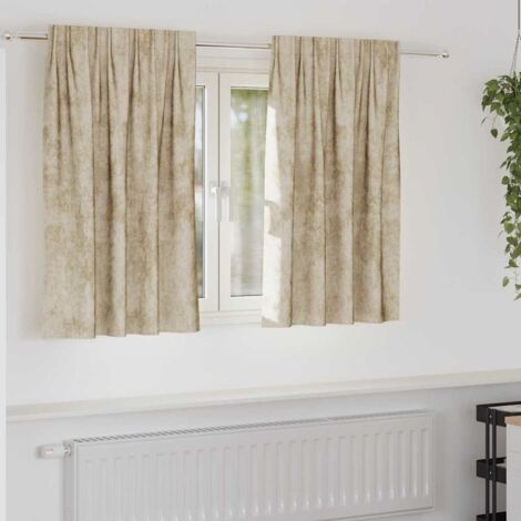 Rideau avec des rideaux 2 pcs Crème 140 x 140 cm Velours vidaXL