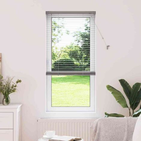 Store de Fenêtre avec des rideaux Argent Aluminium vidaXL (1/5)