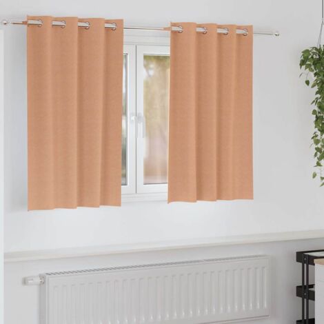 vidaXL  Blackout Curtains with Rings  2 pcs Light Brown 140 x 140 cm (1/5)