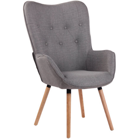 Chaise lounge Ashford en Tissu Gris Nature (1/7)