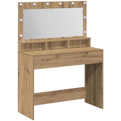 Coiffeuse chêne artisanal 100 x 41 x 135 cm Bois d'ingénierie vidaXL