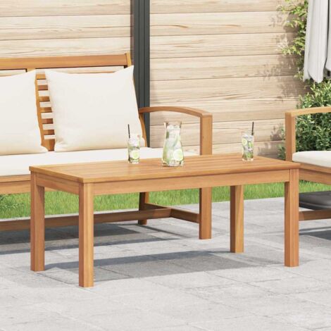 Table de Jardin Naturel 95 x 45 x 40 cm Bois de teck solide vidaXL