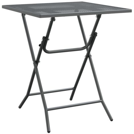 vidaXL Garden Table 60x60x72 cm Expanded Metal Mesh Anthracite (1/5)