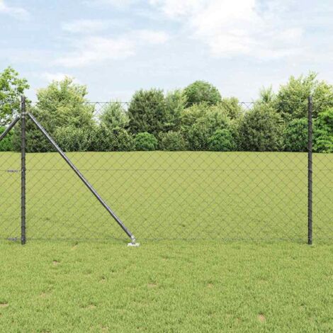 vidaXL Welded Wire Fence with Spikes 10 x 1 m (W x H) PVC-Coated Steel