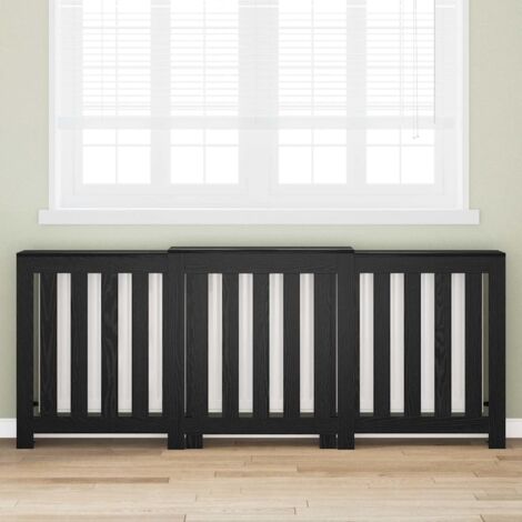Cache-Radiateur Chêne noir 205 x 21.5 x 83.5 cm vidaXL