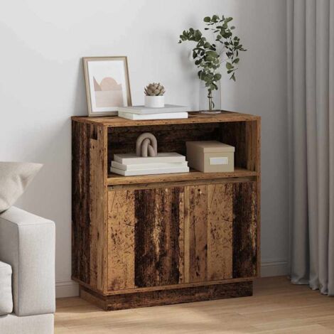 Buffet avec LED Bois Ancien 71 x 34.5 x 75 cm Bois d'ingénierie vidaXL