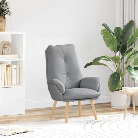 vidaXL  Armchair  Light Grey 69 x 74 x 93 cm Fabric and Plywood