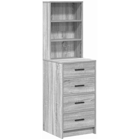 Haut Armoire Sonoma gris 40 x 41 x 135 cm Bois d'ingénierie vidaXL