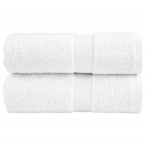 vidaXL Serviettes de visage de qualité supérieure SOLUND 2 pcs blanc