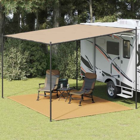 vidaXL Tent Carpet Sand 300x400 cm HDPE
