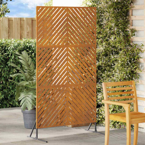 Vidaxl – Paravent de jardin en acier 100 x 50 x 180 cm – Protection contre le vent et les regards indiscrets – Design moderne et épuré