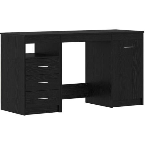 Bureau 2 pcs Chêne noir 140 x 50 x 76 cm Bois d'ingénierie vidaXL