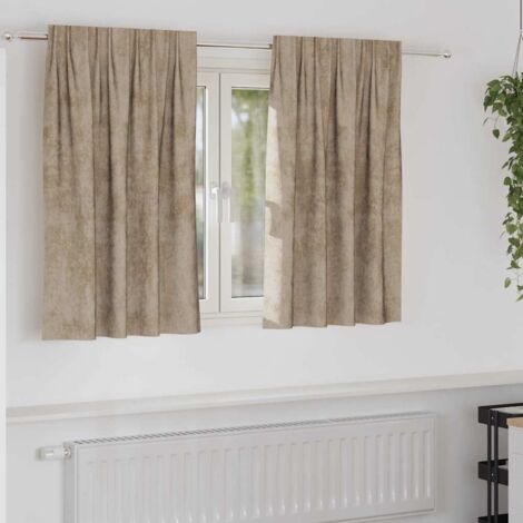 Rideau avec des rideaux 2 pcs Champagne 140 x 140 cm Velours vidaXL