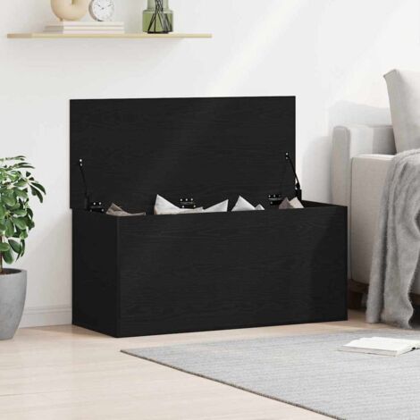 Boîte de Rangement avec stockage Chêne noir 100 x 42 x 46 cm vidaXL