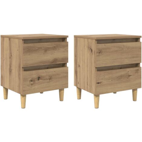 vidaXL Bed Cabinets 2 pcs Artisan Oak 40 x 35 x 50 cm Engineered Wood