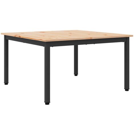 vidaXL  Coffee Table  Natural 80 x 80 x 45 cm Solid Pine Wood (1/5)