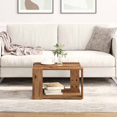vidaXL  Coffee Table  Old Wood 51.5 x 51.5 x 30 cm Engineered Wood