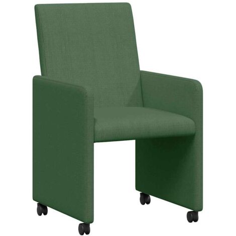 vidaXL  Dining Chairs with Wheels  2 pcs Grey green 57 x 66 x 94 cm (1/5)