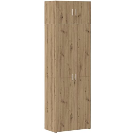 Armoire de rangement chêne artisanal 70 x 42,5 x 225 cm vidaXL