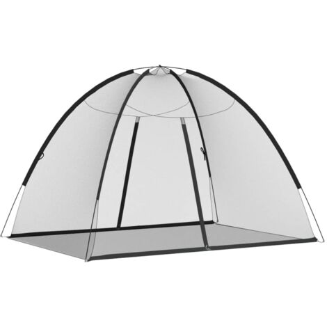 Moustiquaire mongole avec portes 220 maille noir 200x150x140 cm vidaXL