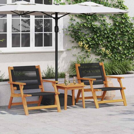 Mobilier de jardin 2 pcs Noir 78 x 67 x 73cm vidaXL (1/5)