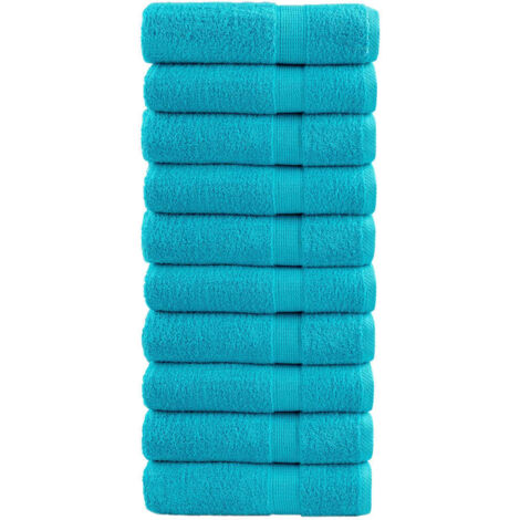 Essuie-mains de qualité supérieure SOLUND 10 pcs turquoise vidaXL