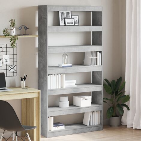 Bibliothèque Gris Bois d'ingénierie vidaXL