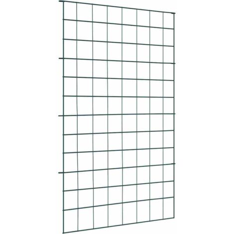 vidaXL Ensemble de clôture de jardin 8 pcs Vert 50 x 80 cm Acier (1/5)