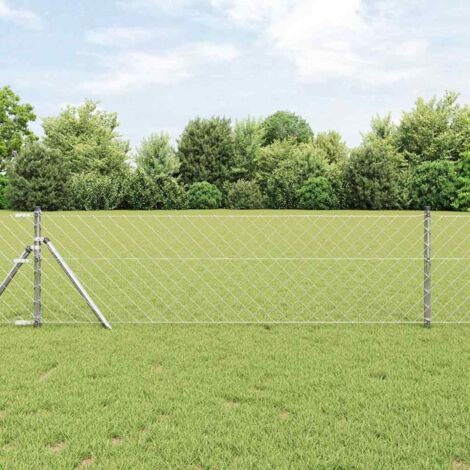 vidaXL Ground Fix Welded Wire Fence 25 x 0.8 m (W x H)