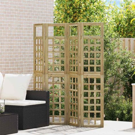 vidaXL  Privacy Screen  Folding Honey Brown 160 x 180 cm Solid Pine Wood