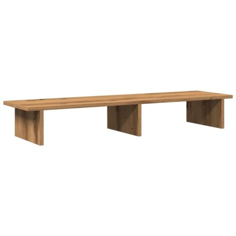 Support de moniteur chêne artisanal 100x27x15cm bois ingénierie vidaXL (1/5)