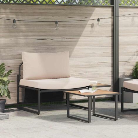 vidaXL  Garden Sofa Set  2 pcs Taupe Steel (1/5)
