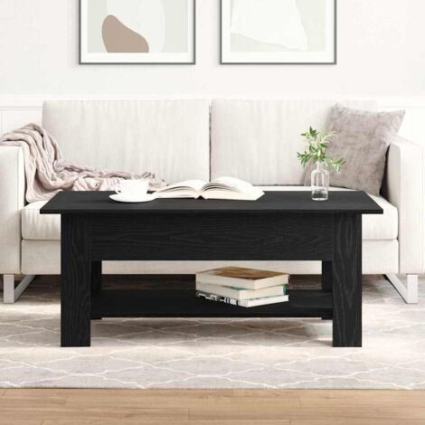 vidaXL  Coffee Table  Black Oak 102 x 55 x 42 cm Engineered Wood